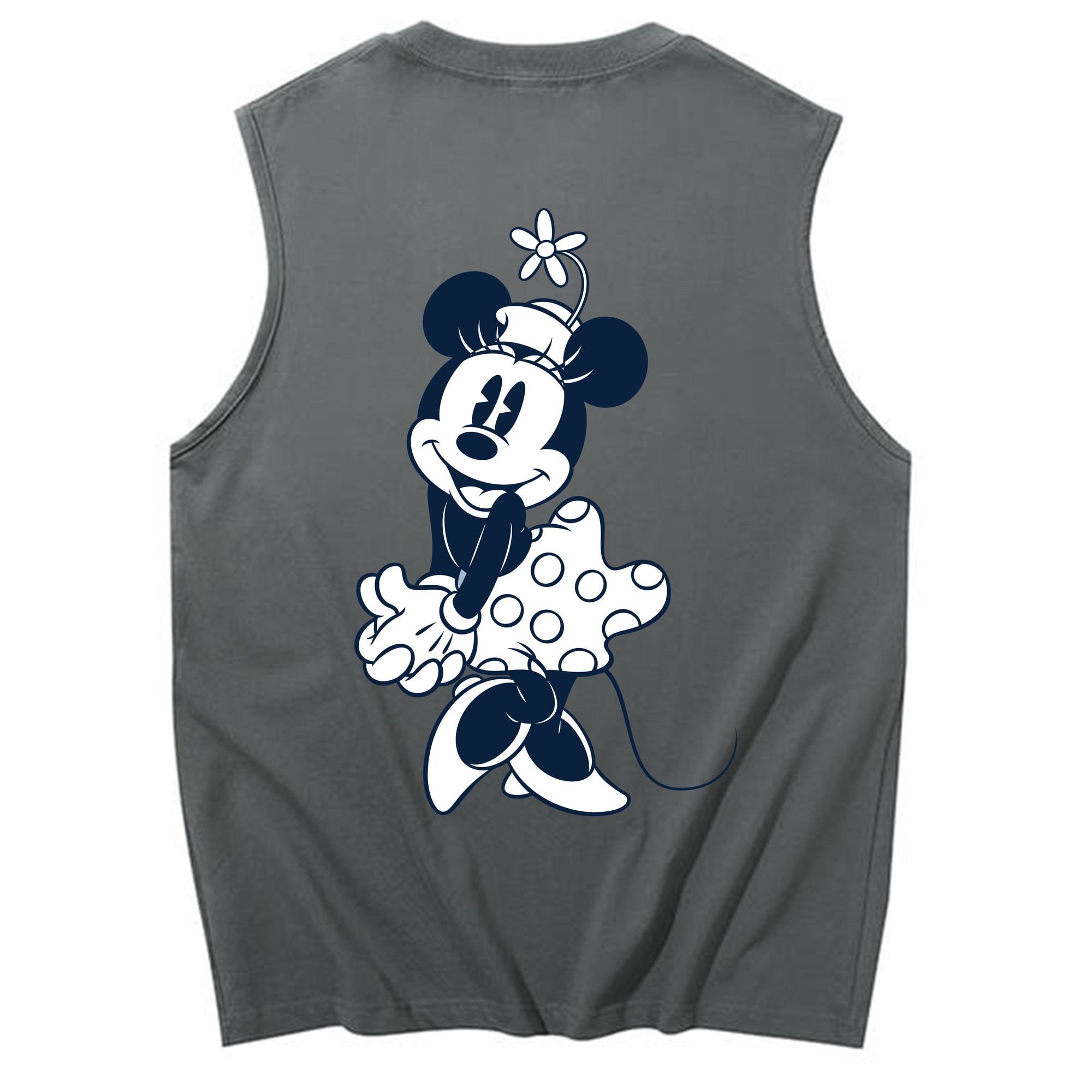ミッキーマウス Mickey Mouse コットン100％タンクトップ（背面プリント）